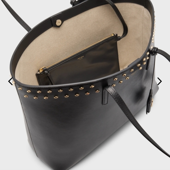 DIVORCE SALE! Jimmy Choo Nine2Five Studded Leather East-West Tote Bag - Picture 15 of 16